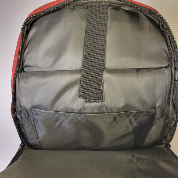 NWT Monsdle Travel Laptop Backpack With USB Charging Port in Red & Black - Picture 5 of 13